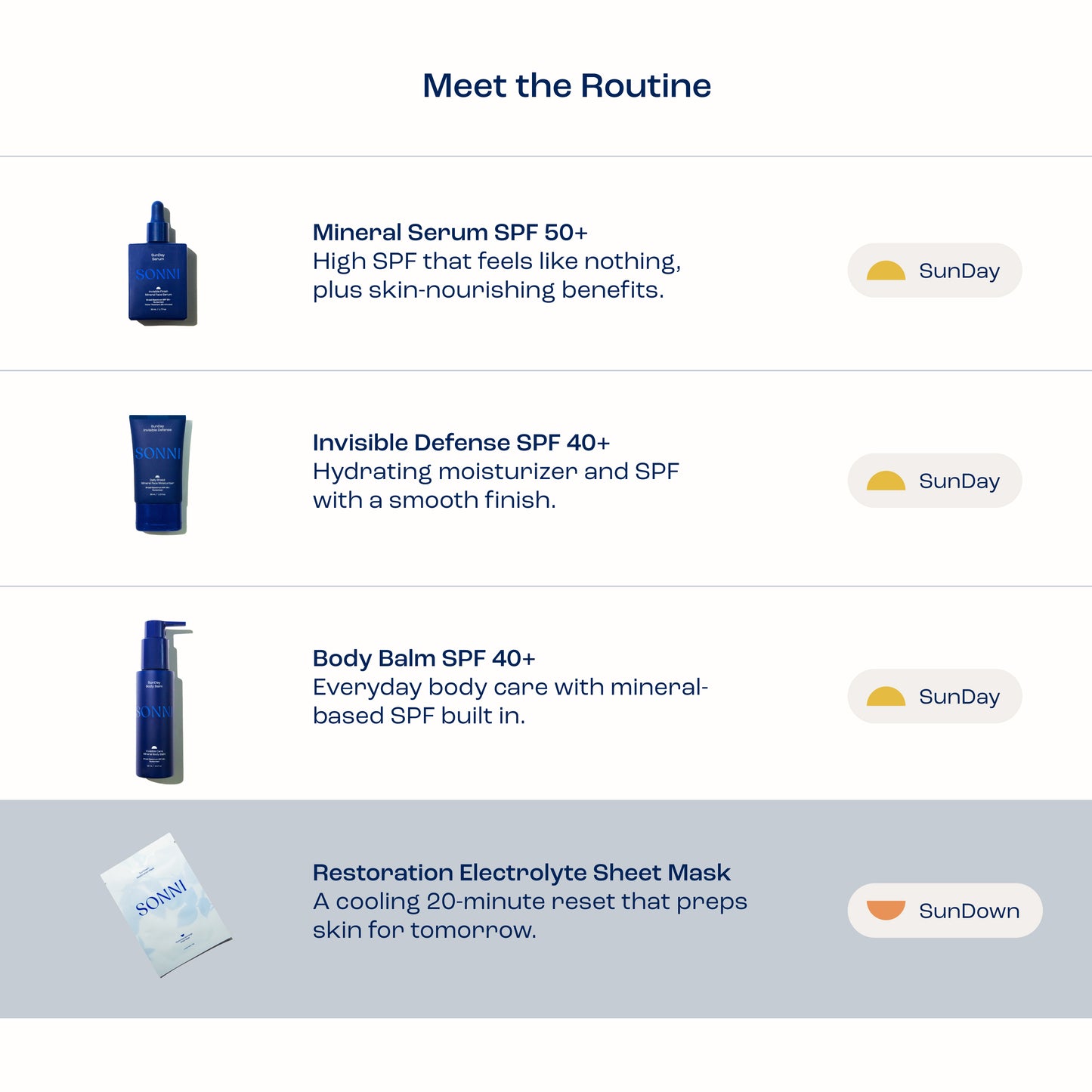 SunDown Restoration Electrolyte Sheet Mask