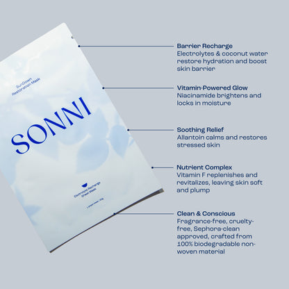 SunDown Restoration Electrolyte Sheet Mask (Pack of 4)