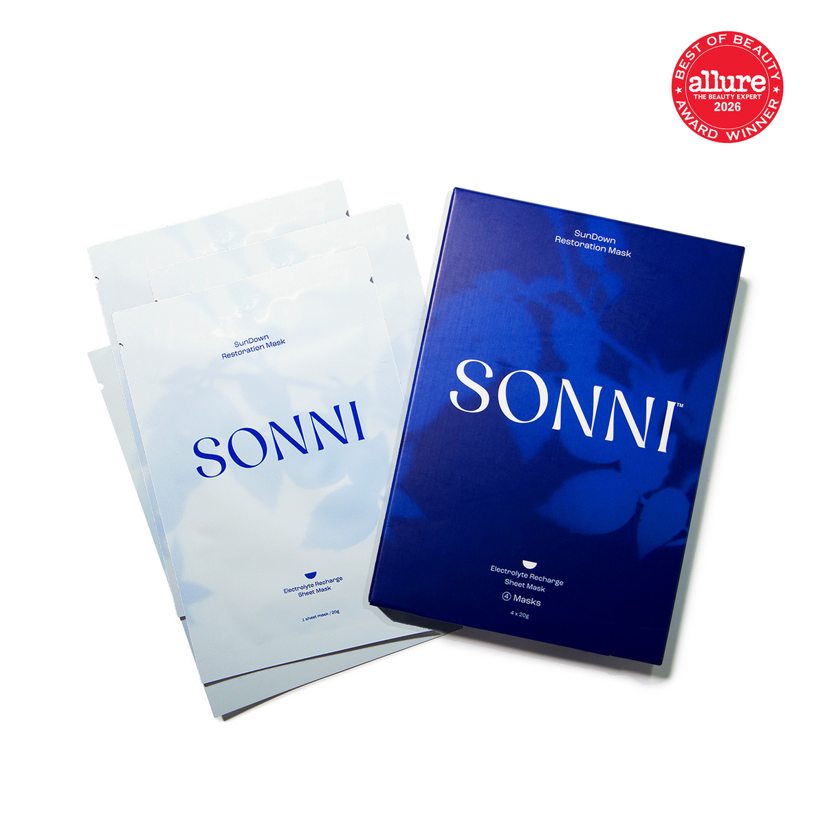 SunDown Restoration Electrolyte Sheet Mask (Pack of 4)
